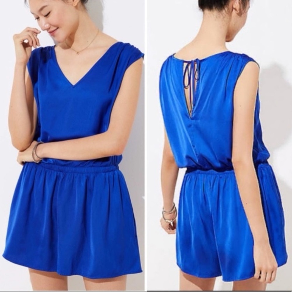 Loft Cobalt Royal Blue Sleeveless Romper XS NWT